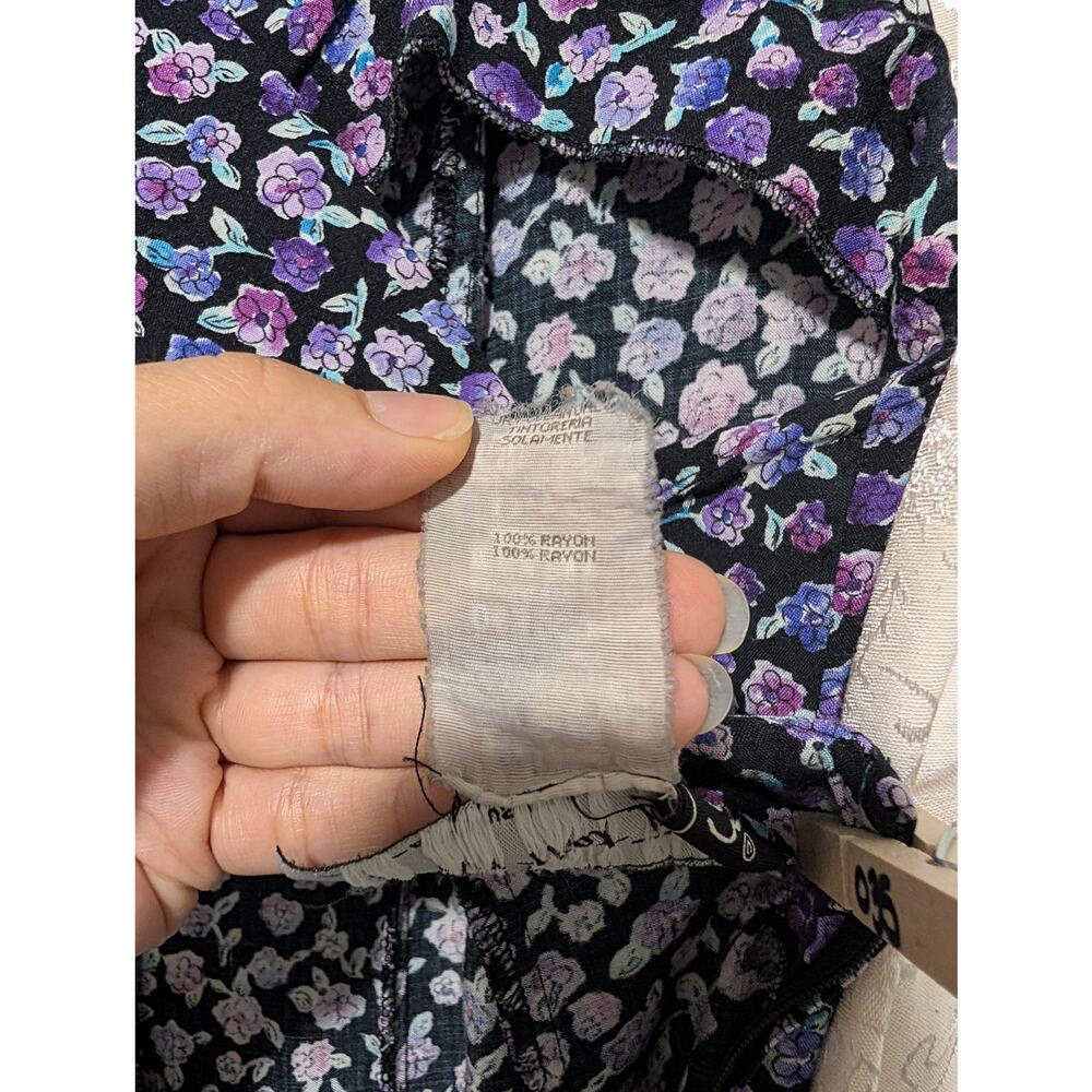 Vintage 90s Ditsy Floral Sleeveless Maxi Dress Size 11/12 - Picture 6 of 7